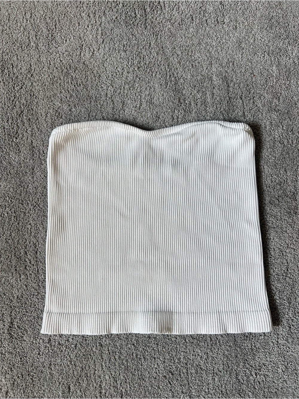 Dynamite White Ribbed Strapless Tube Skirt